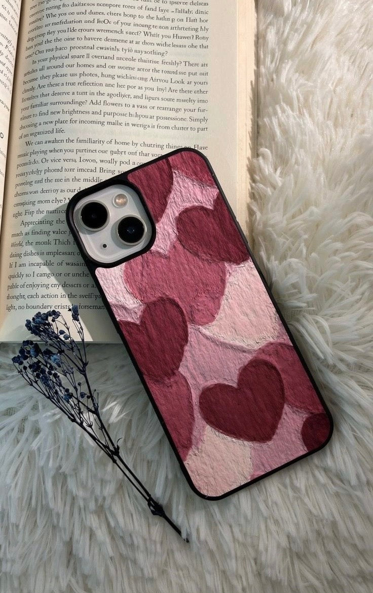 Heart style phone case with Customised charm