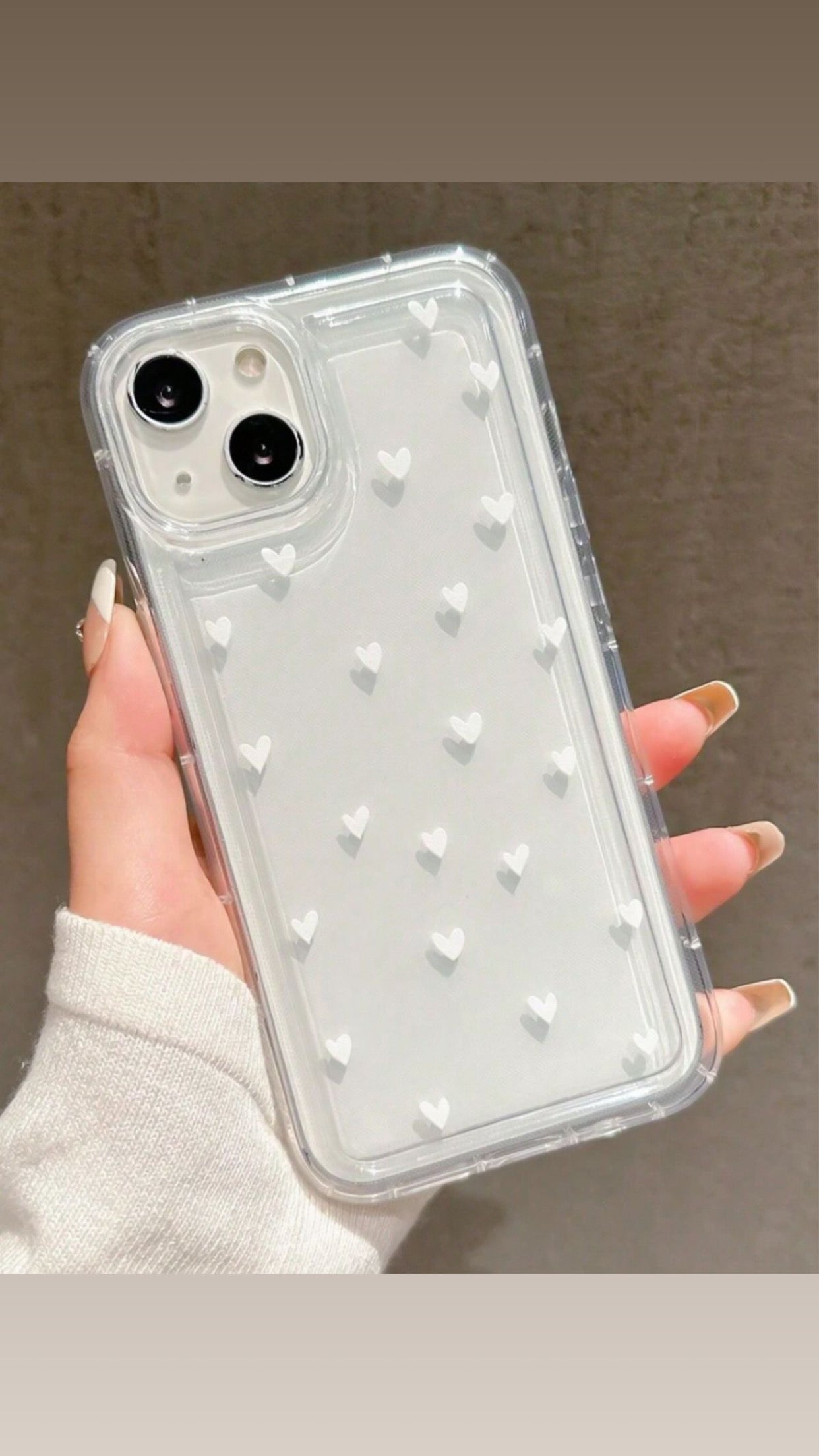 Mini Hearts Clear Case With Customise Charm