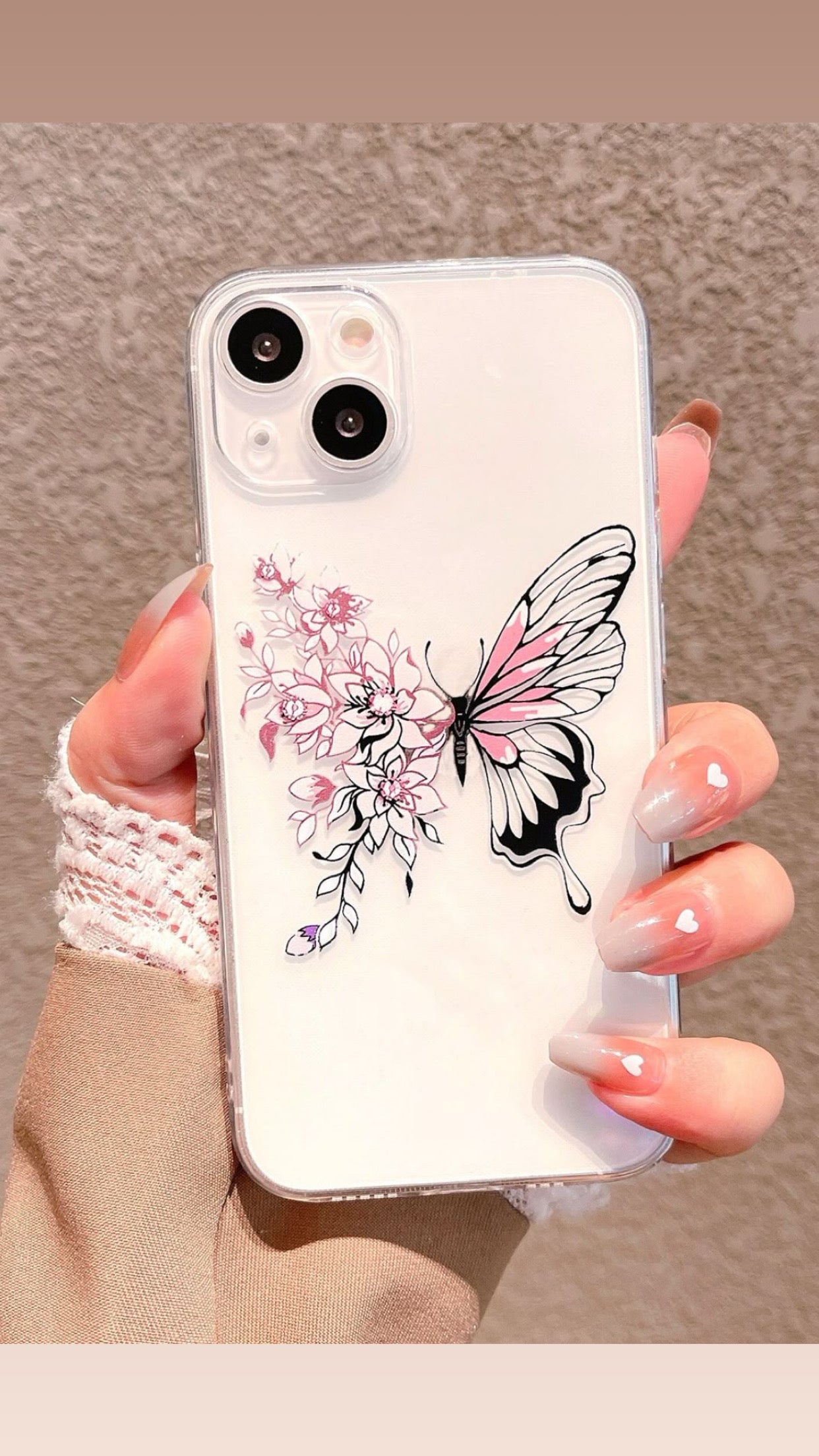 Butterfly Blossom Case With Custumise Charm