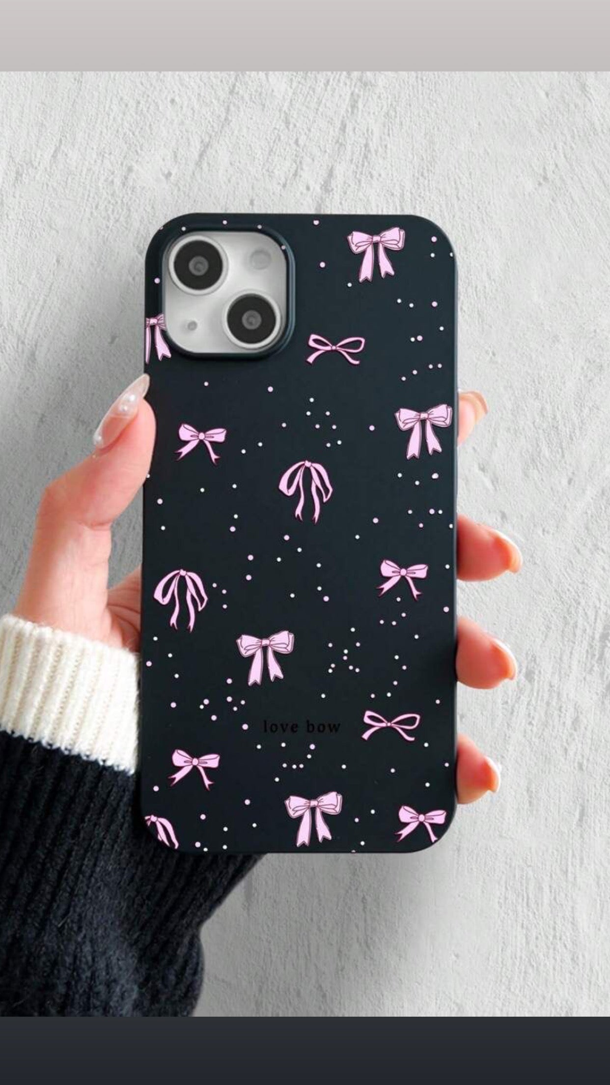 Midnight Bow Case With Customise Charm