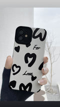 Black Hearts Aesthetic Case With Customise Case