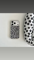 Leopard print Case With Customise Charm