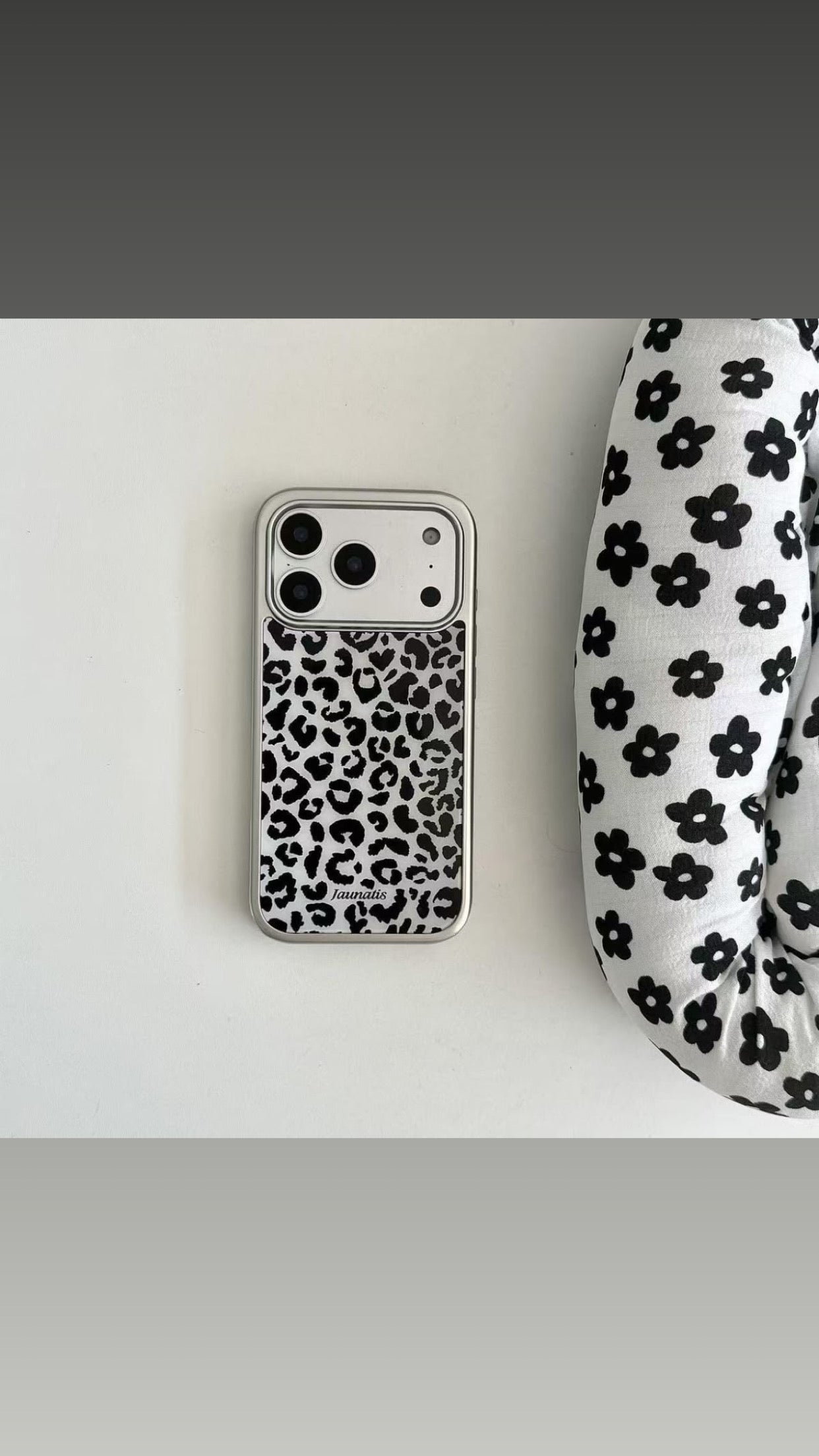 Leopard print Case With Customise Charm