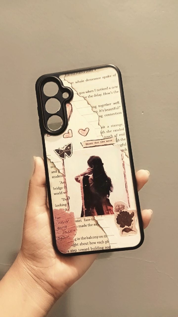 Vintage Collage Aesthetic Case With Charm