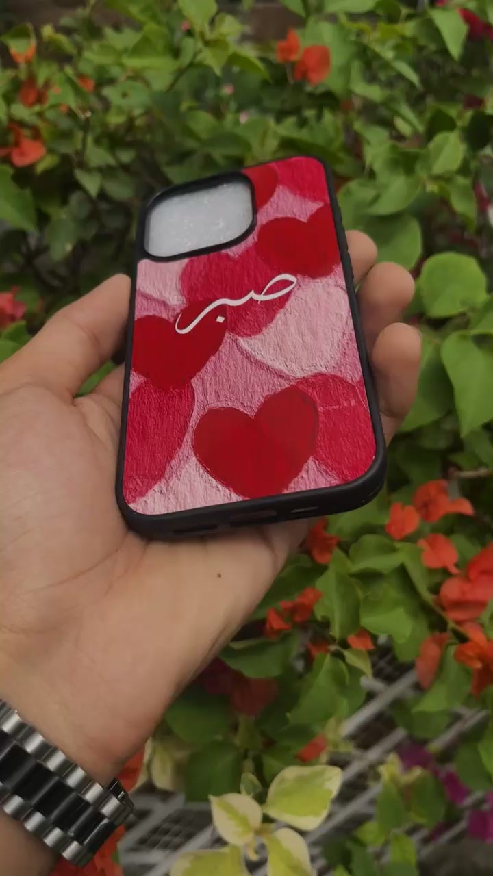 Heart style phone case with Customised charm